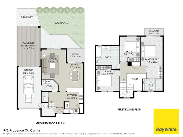 Floorplan of Homely townhouse listing, 9/2 Prudence Court, Carina QLD 4152