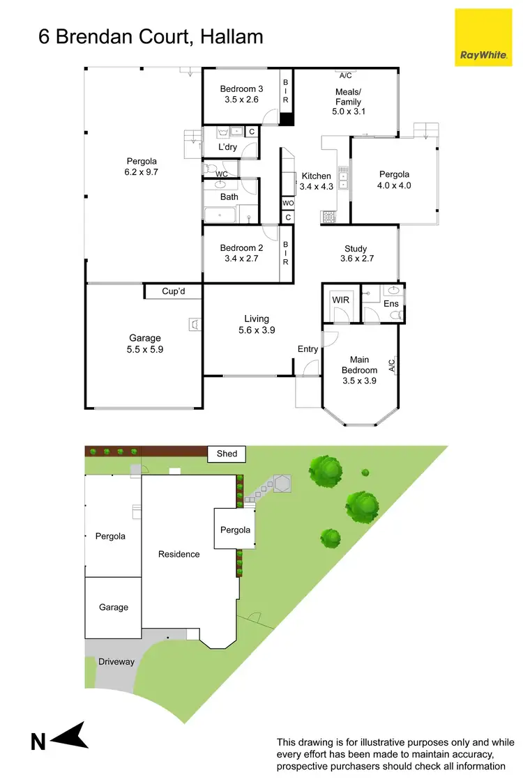 Floorplan of Homely house listing, 6 Brendan Court, Hallam VIC 3803