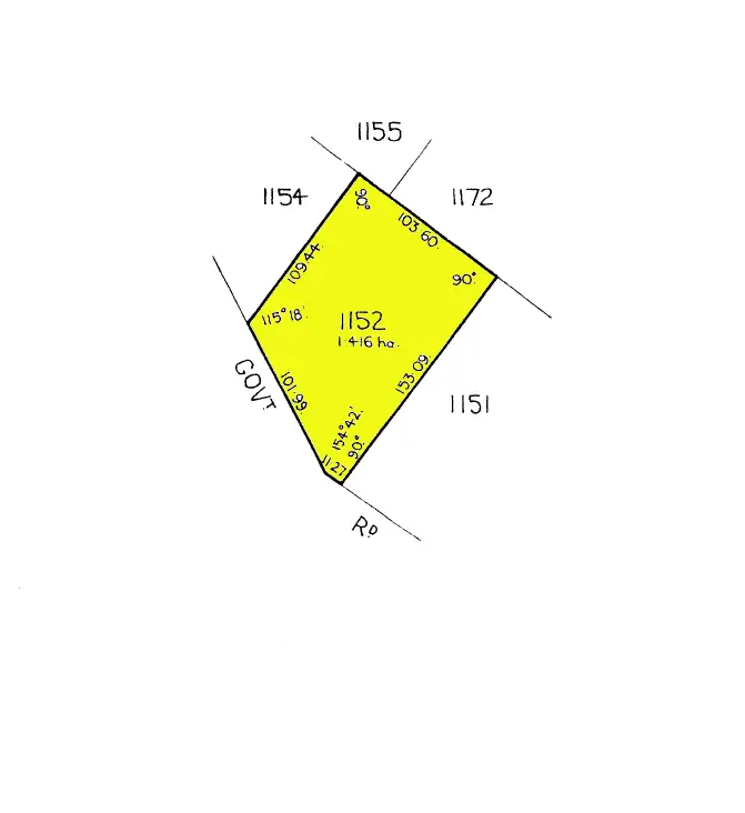 Floorplan of Homely land listing, Section 1152 Giesecke Road, North Moonta SA 5558