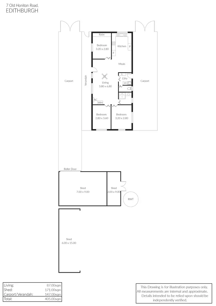 Floorplan of Homely house listing, 7 Old Honiton Road, Edithburgh SA 5583