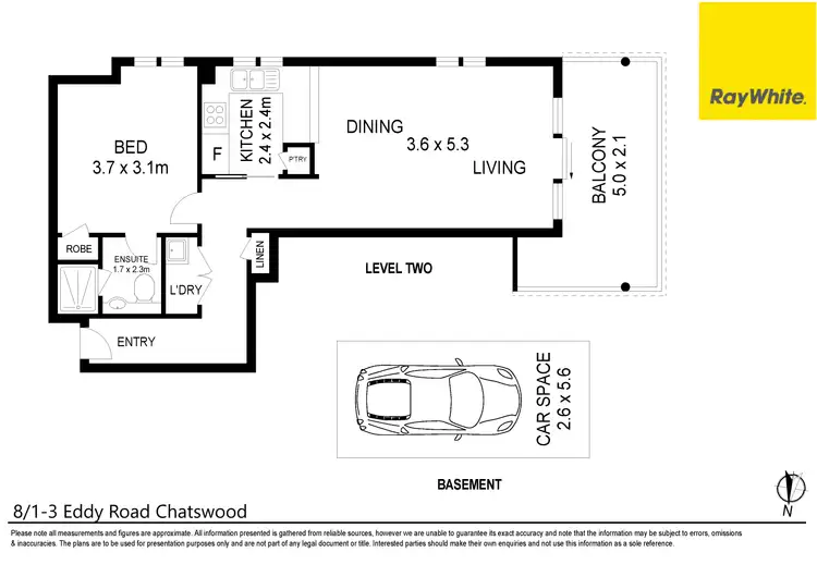 Floorplan of Homely unit listing, 8/1-3 Eddy Road, Chatswood NSW 2067