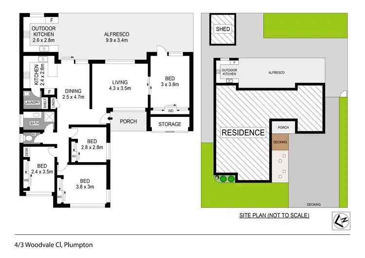 Floorplan of Homely house listing, 4/3 Woodvale Close, Plumpton NSW 2761