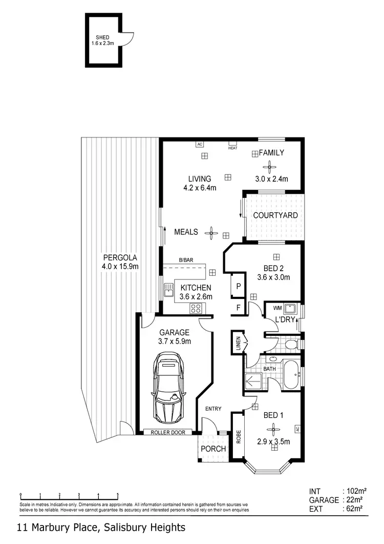 Floorplan of Homely house listing, 11 Marbury Place, Salisbury Heights SA 5109