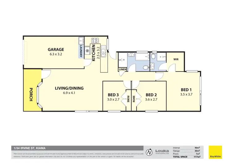 Floorplan of Homely semi-detached listing, 1/34 Irvine Street, Kiama NSW 2533