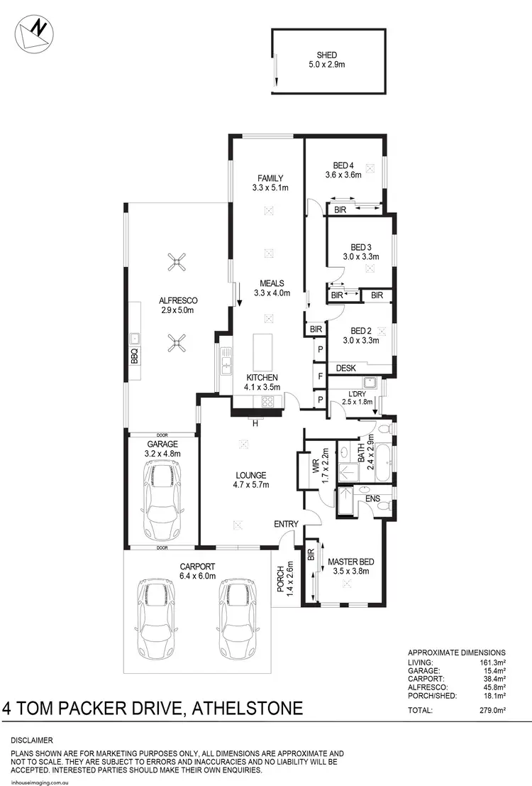Floorplan of Homely house listing, 4 Tom Packer Drive, Athelstone SA 5076