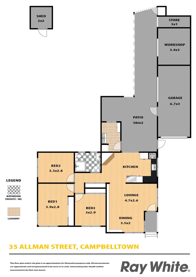 Floorplan of Homely house listing, 35 Allman Street, Campbelltown NSW 2560