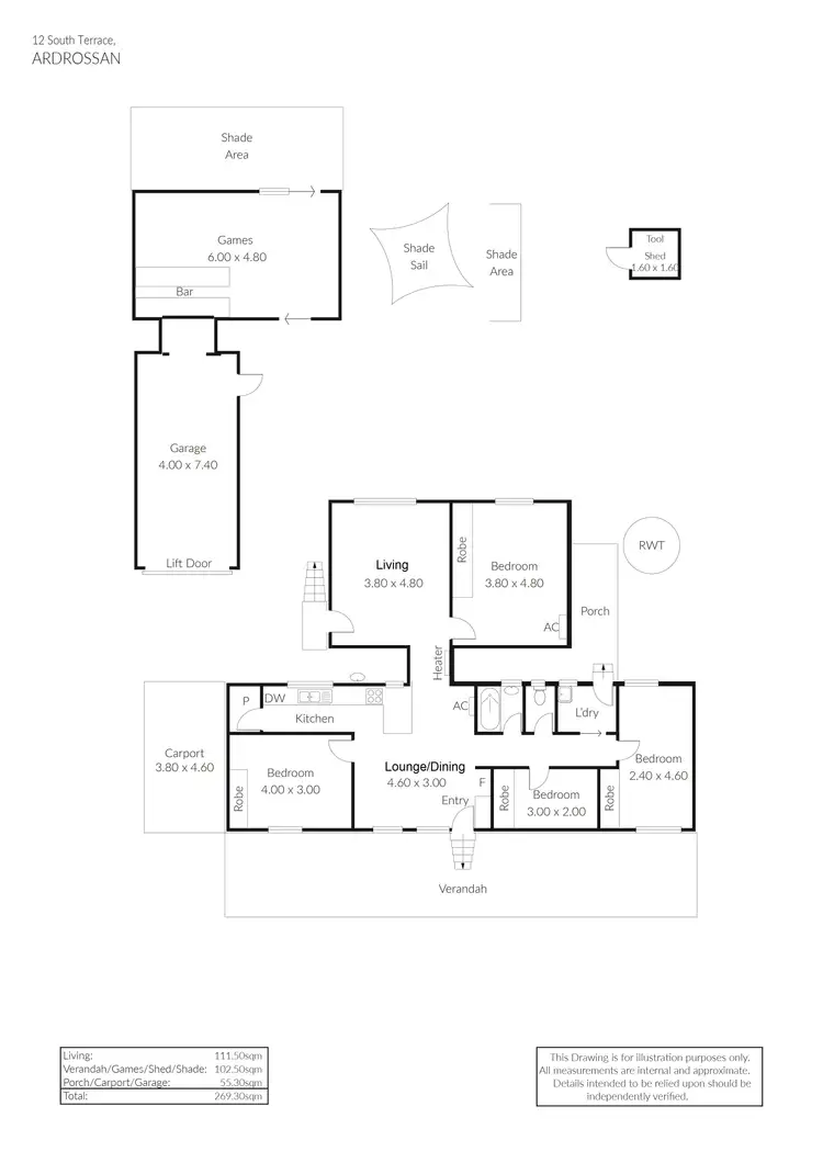 Floorplan of Homely house listing, 12 South Terrace, Ardrossan SA 5571