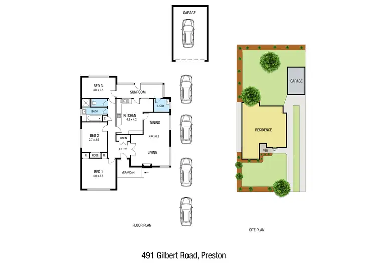 Floorplan of Homely house listing, 491 Gilbert Road, Preston VIC 3072