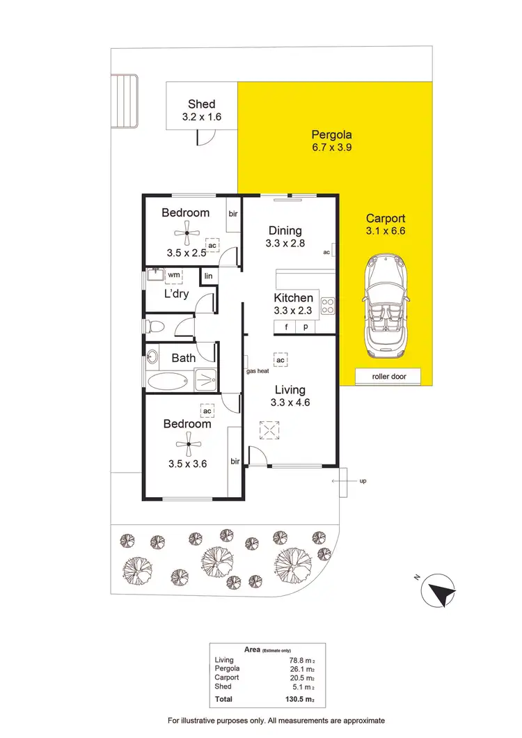 Floorplan of Homely unit listing, 6/45 Whiting Road, St Agnes SA 5097