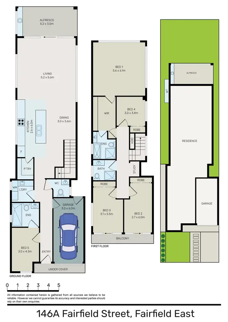 Floorplan of Homely semi-detached listing, 146A Fairfield Street, Fairfield East NSW 2165