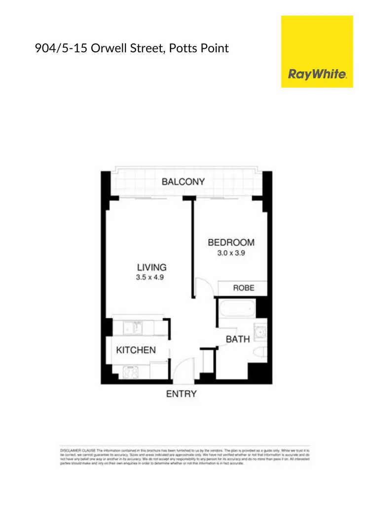 Floorplan of Homely apartment listing, 904/5-15 Orwell Street, Potts Point NSW 2011