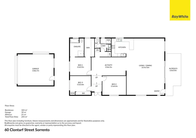 Floorplan of Homely house listing, 60 Clontarf Street, Sorrento WA 6020