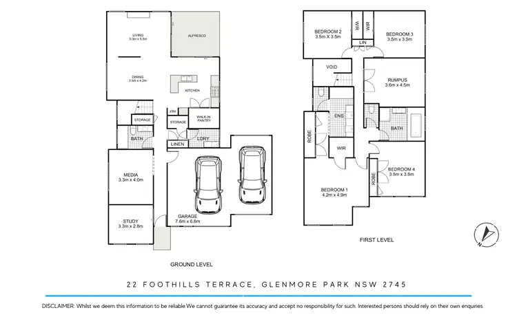 Floorplan of Homely house listing, 22 Foothills Terrace, Glenmore Park NSW 2745