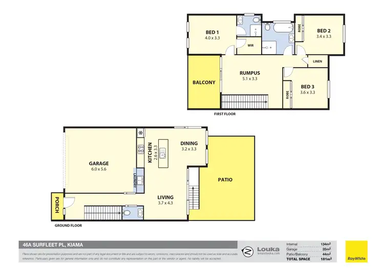Floorplan of Homely semi-detached listing, 46A Surfleet Place, Kiama NSW 2533