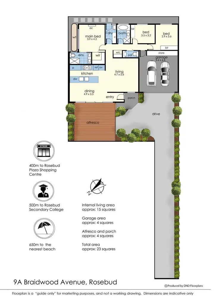 Floorplan of Homely house listing, 9A Braidwood Avenue, Rosebud VIC 3939