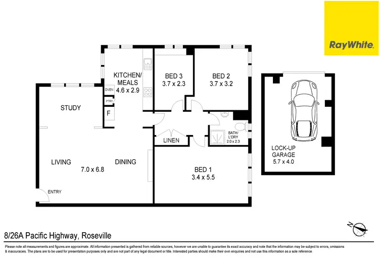 Floorplan of Homely unit listing, 8/26A Pacific Highway, Roseville NSW 2069