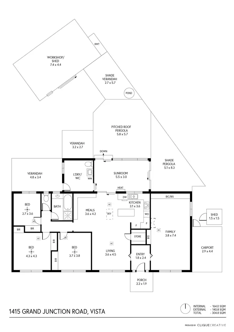 Floorplan of Homely house listing, 1415 Grand Junction Road, Vista SA 5091