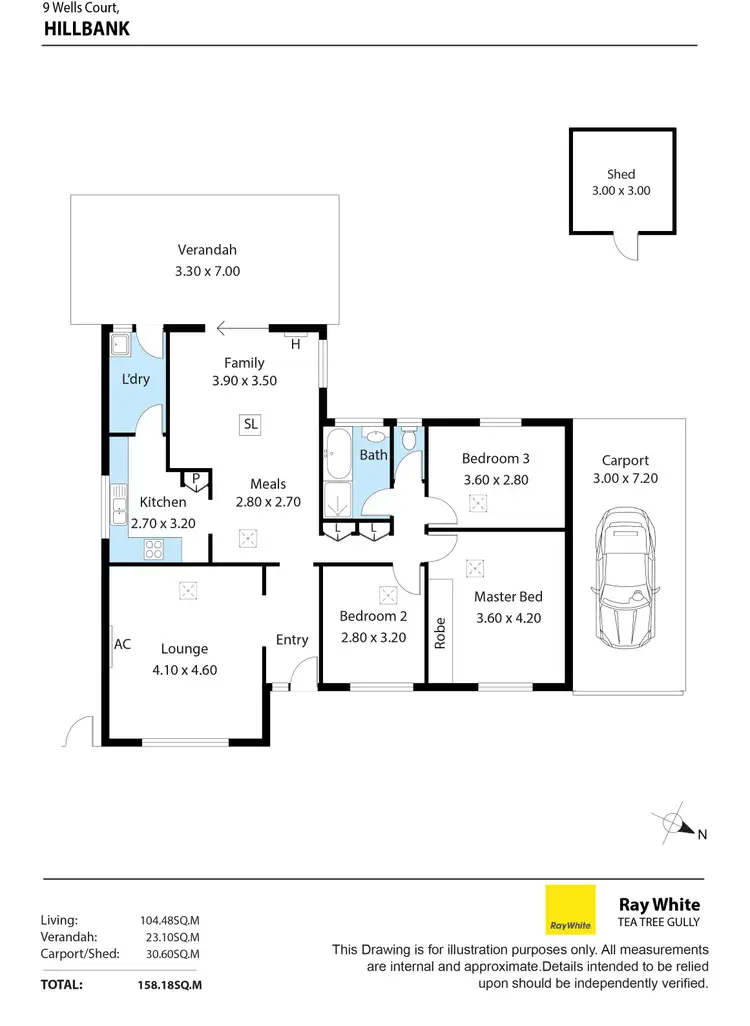 Floorplan of Homely house listing, 9 Wells Court, Hillbank SA 5112