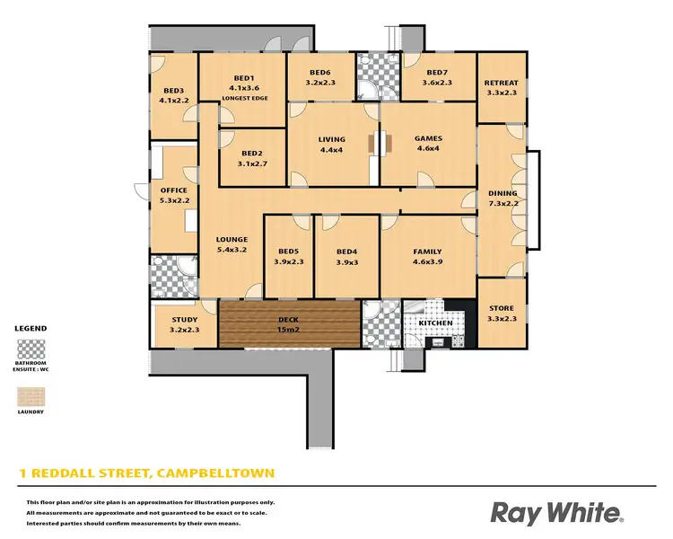 Floorplan of Homely other listing, 1 Reddall Street, Campbelltown NSW 2560