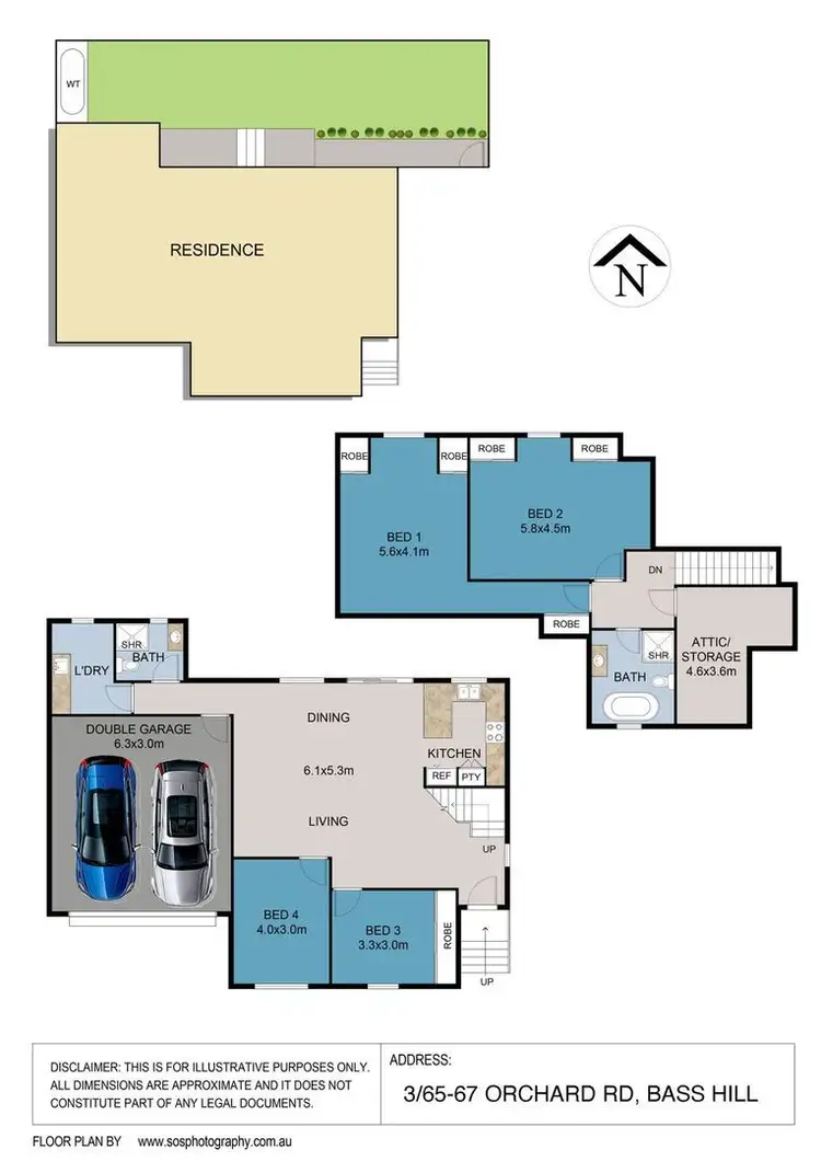 Floorplan of Homely townhouse listing, 3/65-67 Orchard Road, Bass Hill NSW 2197