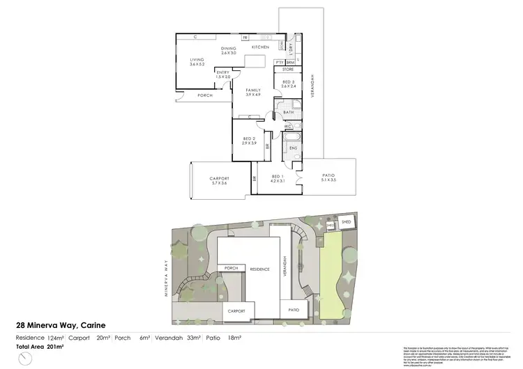 Floorplan of Homely house listing, 28 Minerva Way, Carine WA 6020