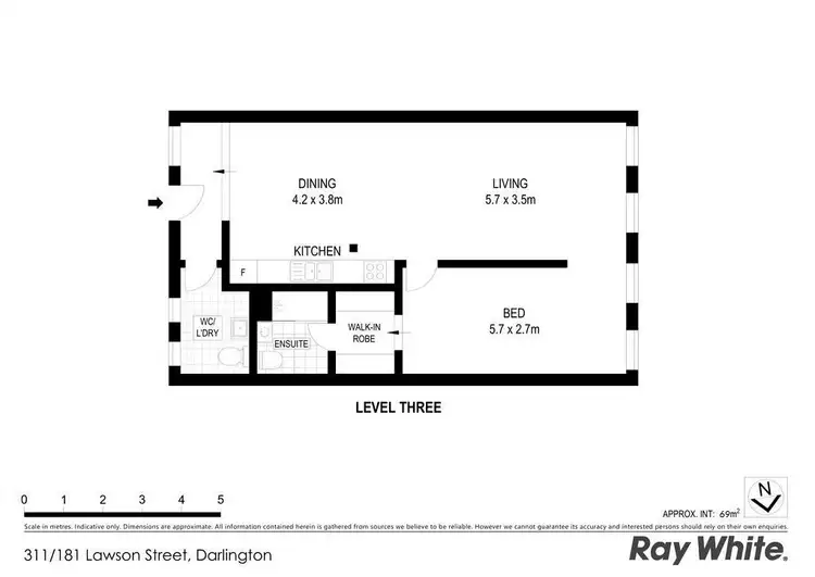 Floorplan of Homely apartment listing, 311/181 Lawson Street, Darlington NSW 2008