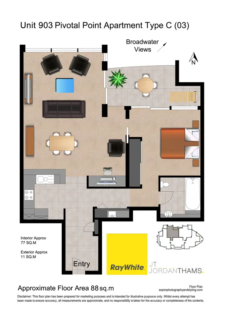 Floorplan of Homely apartment listing, 903/50 Marine Parade, Southport QLD 4215