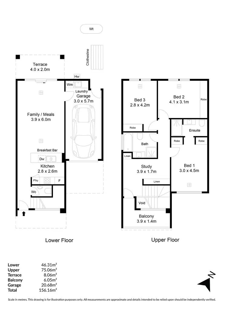 Floorplan of Homely townhouse listing, 8/23 Briar Road, Felixstow SA 5070