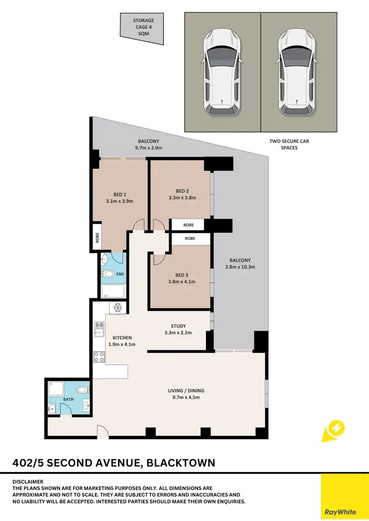 Floorplan of Homely apartment listing, 402/5 Second Avenue, Blacktown NSW 2148