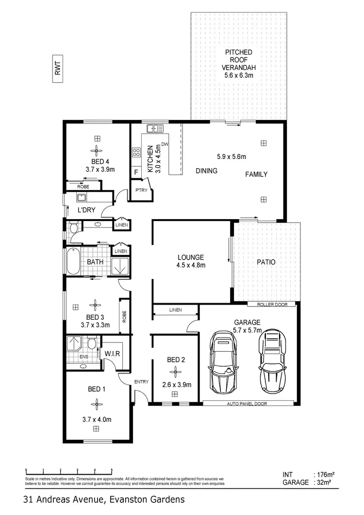Floorplan of Homely house listing, 31 Andreas Avenue, Evanston Gardens SA 5116