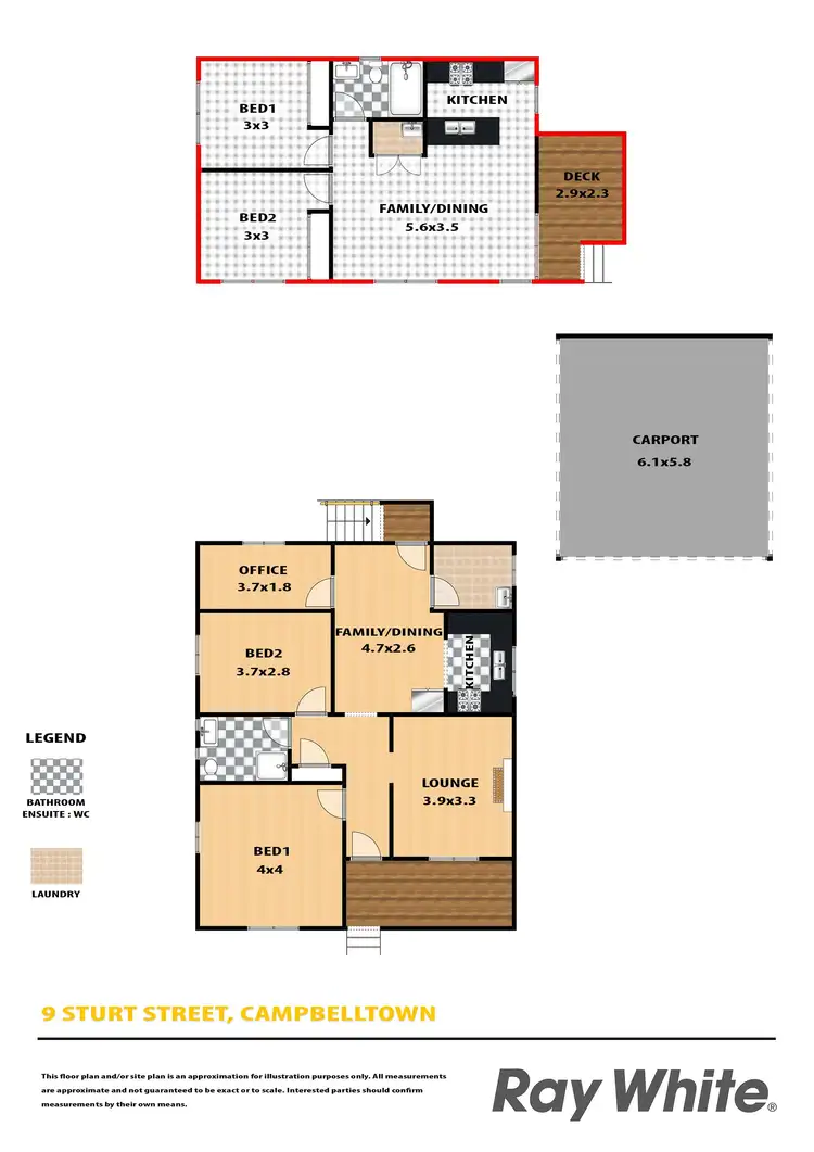 Floorplan of Homely house listing, 9 & 9A Sturt Street, Campbelltown NSW 2560