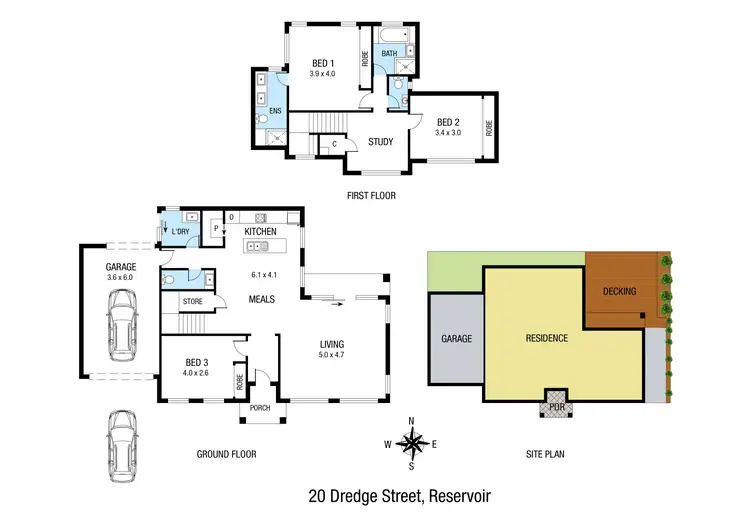 Floorplan of Homely townhouse listing, 20 Dredge Street, Reservoir VIC 3073