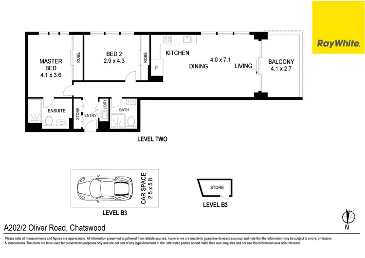 Floorplan of Homely unit listing, 202/2 Oliver Road, Chatswood NSW 2067