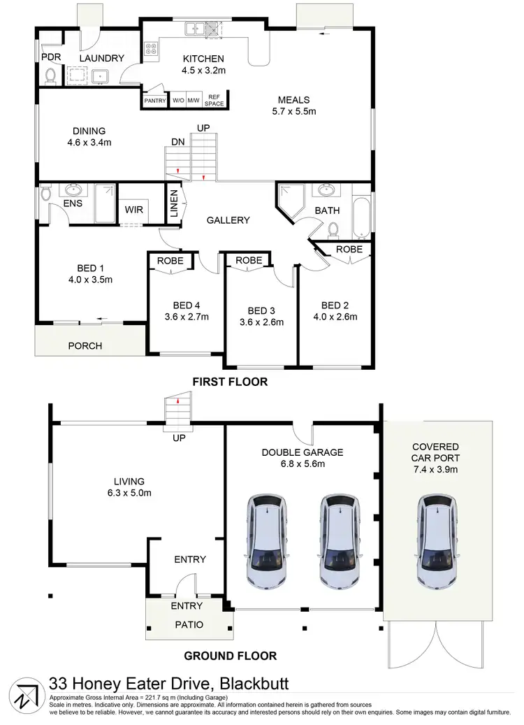 Floorplan of Homely house listing, 33 Honey Eater Drive, Blackbutt NSW 2529