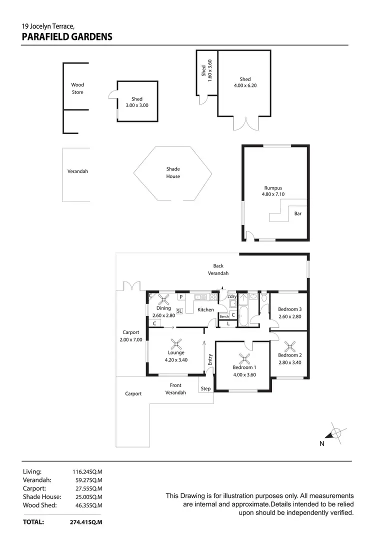 Floorplan of Homely house listing, 19 Jocelyn Terrace, Parafield Gardens SA 5107