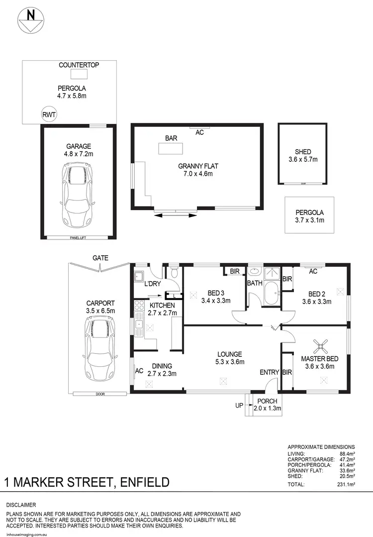 Floorplan of Homely house listing, 1 Marker Street, Enfield SA 5085