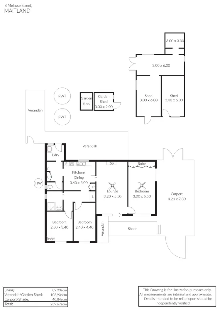 Floorplan of Homely house listing, 8 Melrose Street, Maitland SA 5573