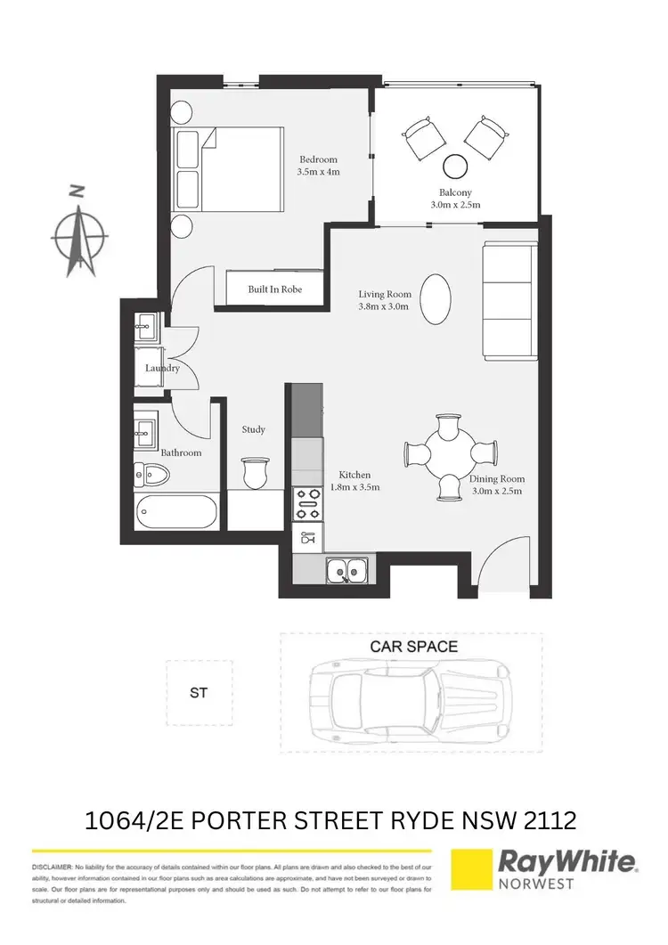 Floorplan of Homely apartment listing, 1064/2E Porter Street, Ryde NSW 2112