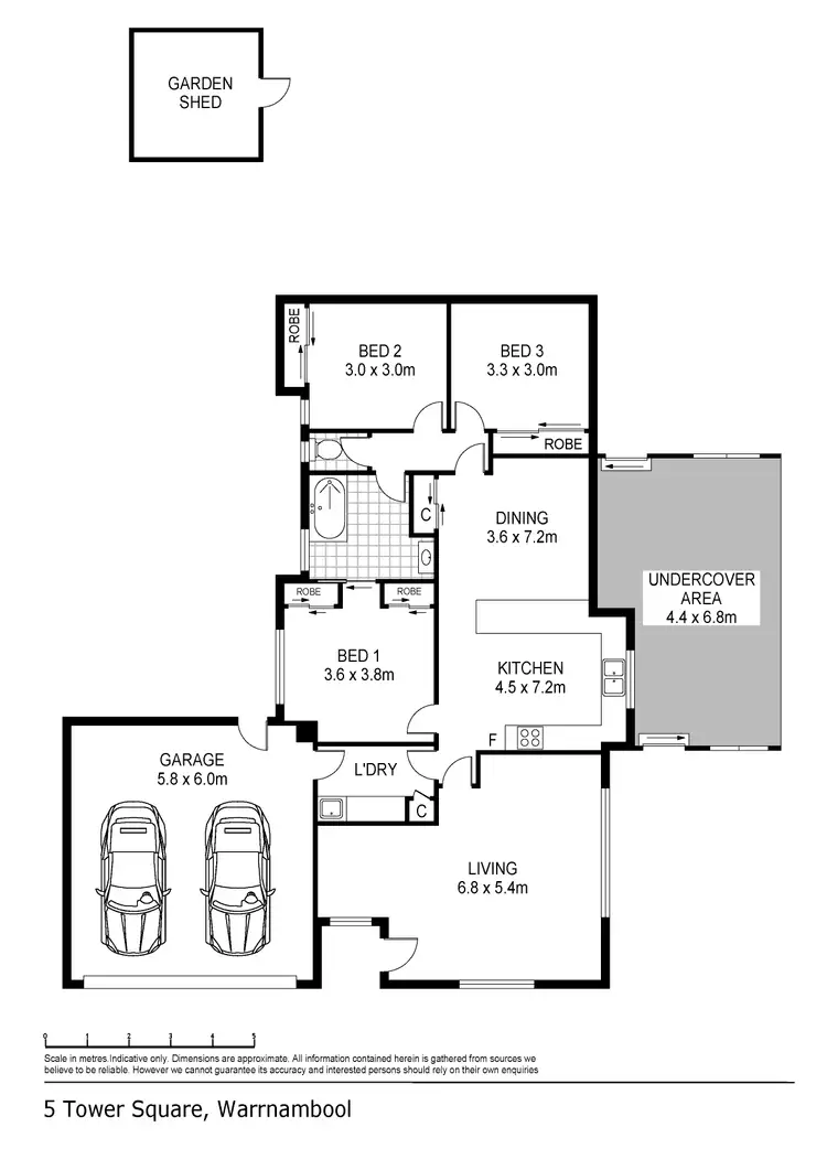 Floorplan of Homely house listing, 5 Tower Square, Warrnambool VIC 3280