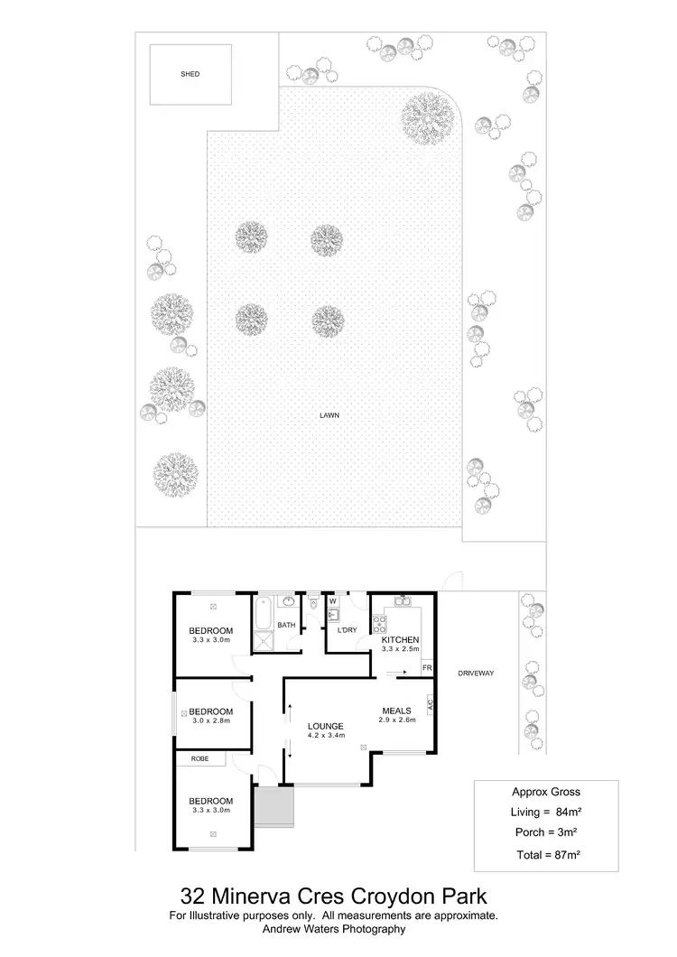 Floorplan of Homely house listing, 32 Minerva Crescent, Croydon Park SA 5008
