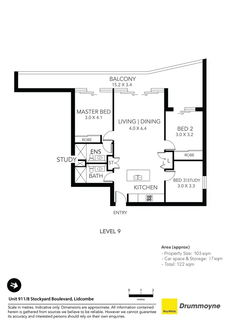 Floorplan of Homely apartment listing, 911/8 Stockyard Boulevard, Lidcombe NSW 2141