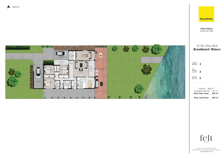 Floorplan of Homely house listing, 22 Rio Vista Boulevard, Broadbeach Waters QLD 4218