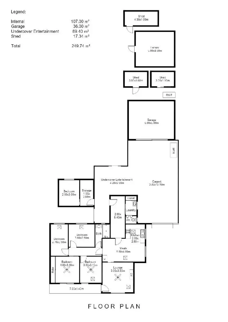 Floorplan of Homely house listing, 6 Lawhill Avenue, Seaton SA 5023