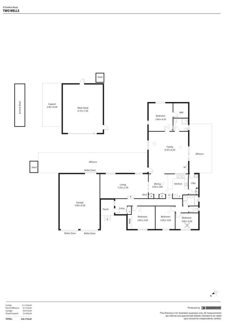 Floorplan of Homely house listing, 8 Dawkins Road, Two Wells SA 5501