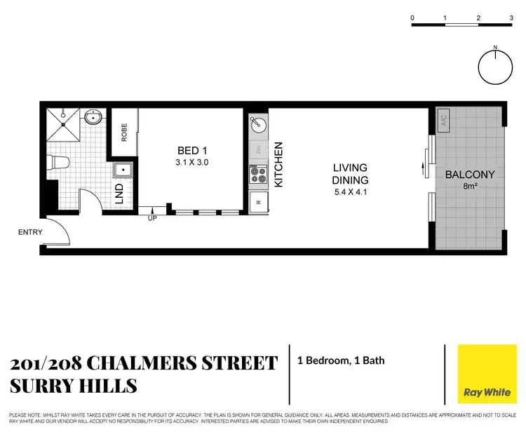 Floorplan of Homely apartment listing, 201/208-214 Chalmers Street, Surry Hills NSW 2010