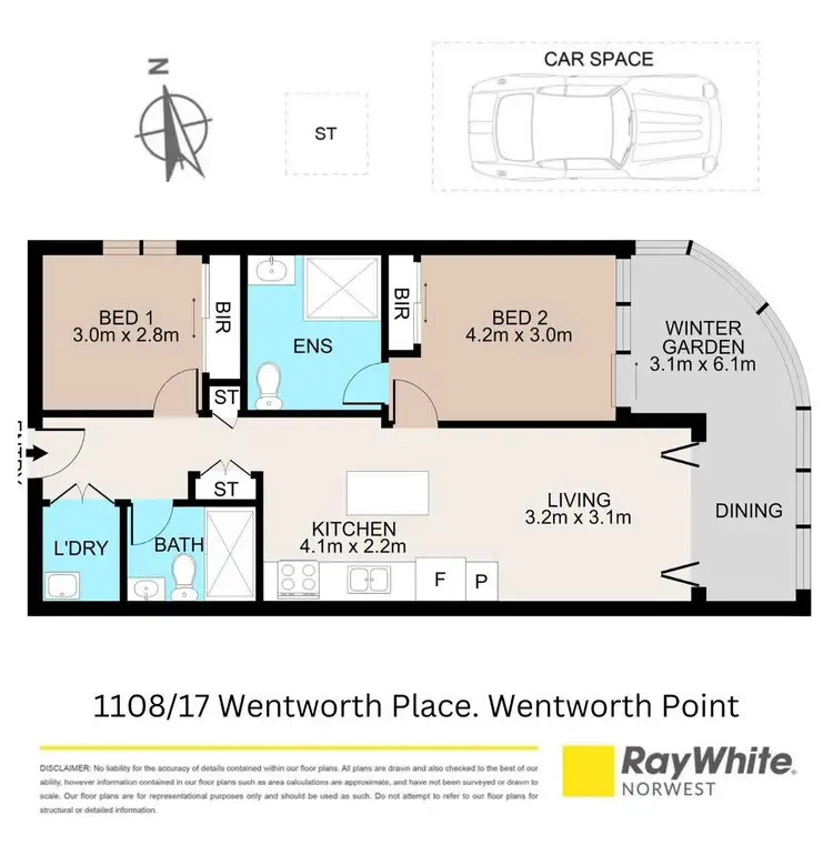 Floorplan of Homely apartment listing, 1108/17 Wentworth Place, Wentworth Point NSW 2127