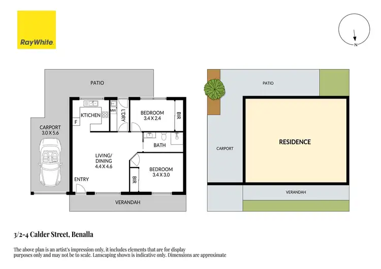Floorplan of Homely unit listing, 3/2-4 Calder Street, Benalla VIC 3672