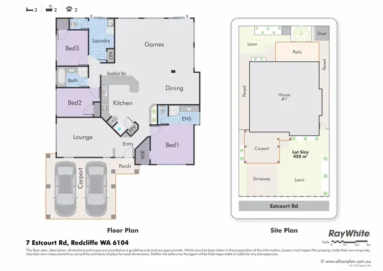 Floorplan of Homely house listing, 7 Estcourt Road, Redcliffe WA 6104