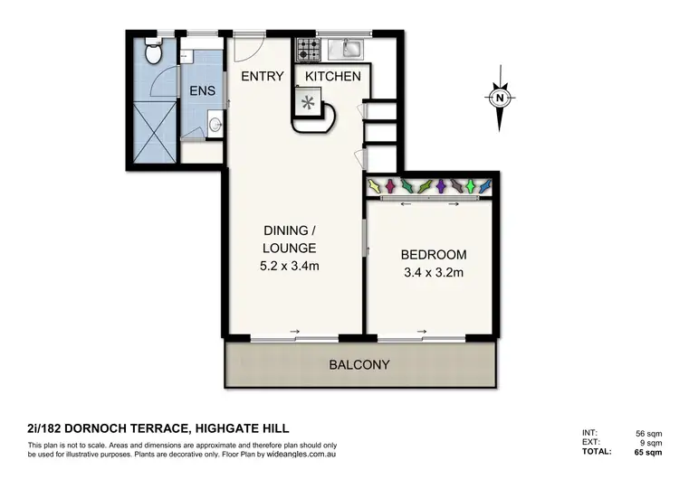 Floorplan of Homely apartment listing, 2i/182 Dornoch Terrace, Highgate Hill QLD 4101