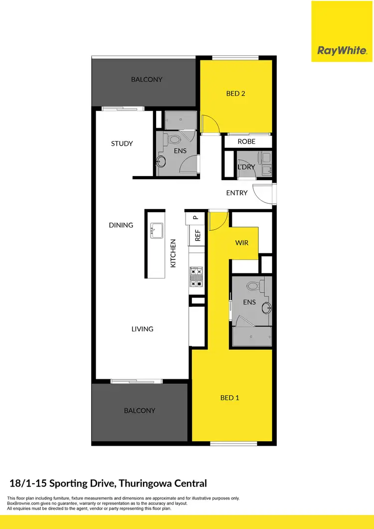 Floorplan of Homely unit listing, 18/1-15 Sporting Drive, Thuringowa Central QLD 4817